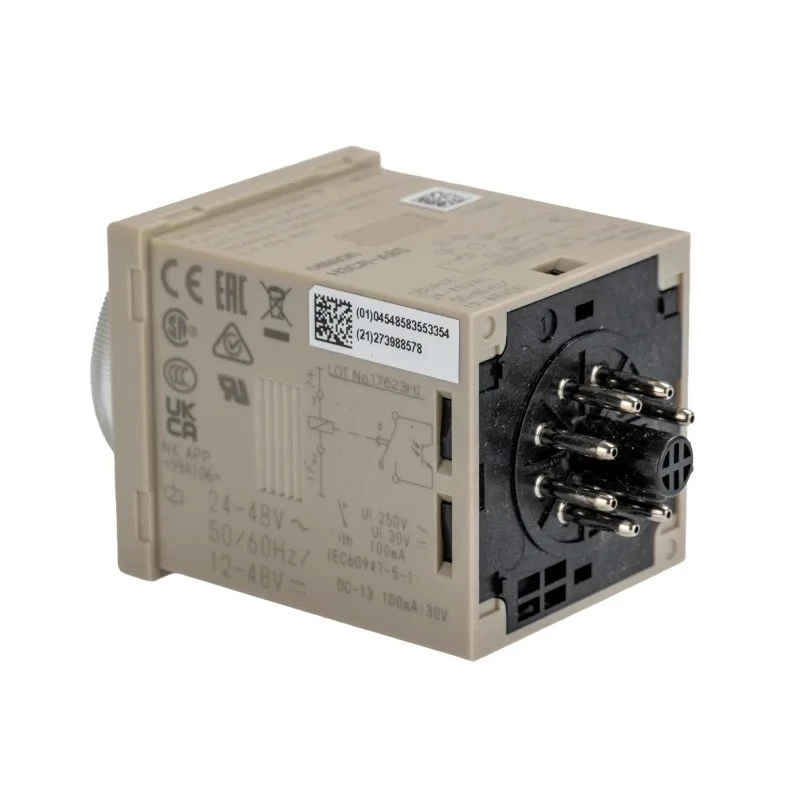 Omron H3CR Series DIN Rail Timer Relay, 8-Contact, Multifunction, 100 to 48 V DC, 24 to 48 V AC, 0.05 s to 300 h ON Delay 