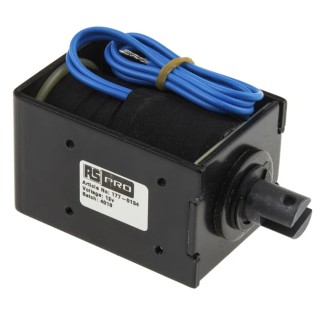 RS PRO Pull Action DC D-Frame Linear Solenoid 12V 84 mm Length 52 mm Width 58 mm Depth 177-0134