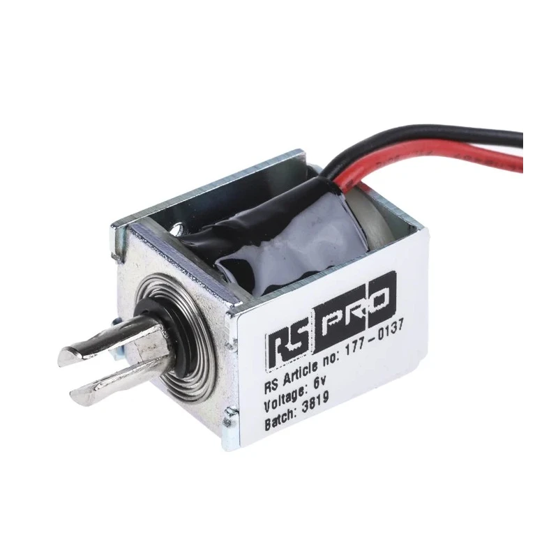 RS PRO Linear Solenoid Pull Type 6V DC 15W Corrosion-Resistant Plated Parts 177-0137
