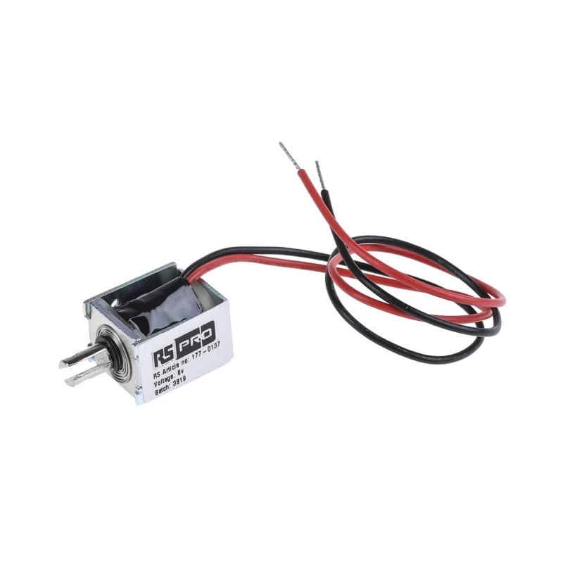 RS PRO Linear Solenoid Pull Type 6V DC 15W Corrosion-Resistant Plated Parts 177-0137