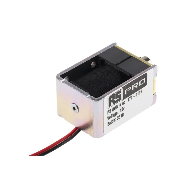 RS PRO Linear Solenoid Pull Type 12V 40W 10mm Stroke 177-0139