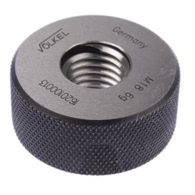 Volkel M18 x 2.5 Ring Ring Gauge, 2.5 mm Pitch Diameter 16201