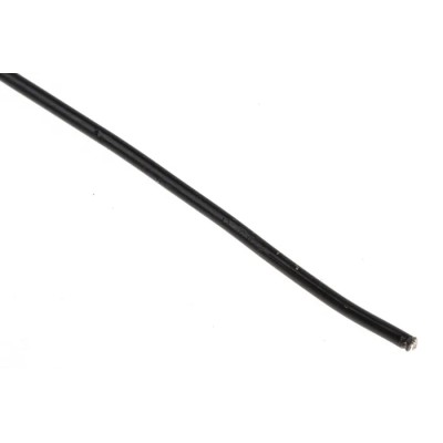 Alpha Wire Hook Up Wire TEFLON Series Black 28 AWG 7x0.13mm Silver Plated Copper Conductor 600V 200°C 30m 5852 BK005