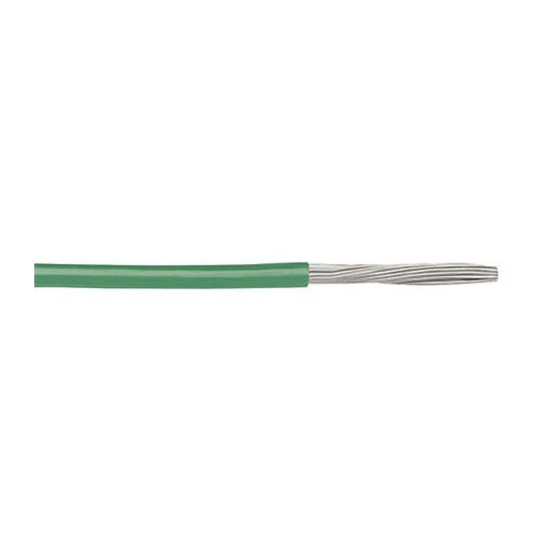 Alpha Wire Hook Up Wire TEFLON Series, 24 AWG, 7/0.20 mm Core Strands, 30 m Length, Green Jacket, 600V, 200°C 5854/7 GR005