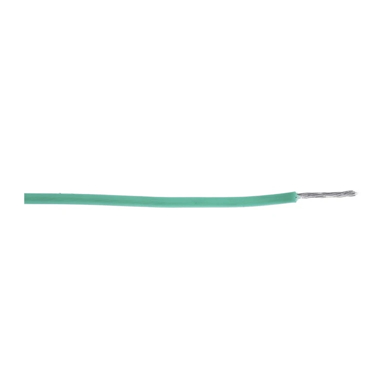 Alpha Wire Hook Up Wire TEFLON Series, 24 AWG, 7/0.20 mm Core Strands, 30 m Length, Green Jacket, 600V, 200°C 5854/7 GR005