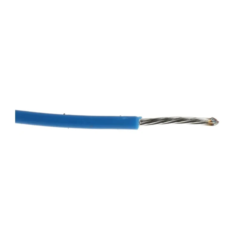 Alpha Wire Hook Up Wire TEFLON Series Blue, 24 AWG, 7/0.20 mm Strands, Silver Plated Copper, 600V, 1.12 mm OD 5854/7 BL005