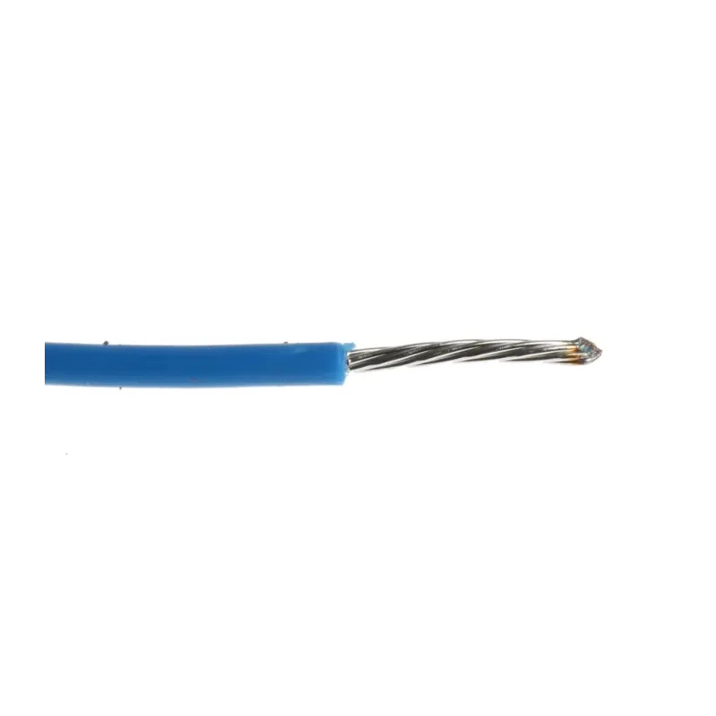 Alpha Wire Hookup Wire TEFLON Series Blue Hook Up Wire, 22 AWG, 7/0.25 mm Strands, 30 m Length, Silver Plated 5855/7 BL005