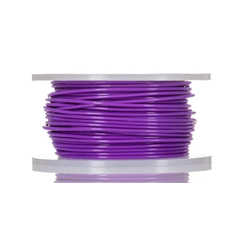 Alpha Wire PTFE Equipment Hookup Wire 22 AWG, 7 x 0.25 mm Strands, 1.27 mm Diameter, 600V, 200°C Max, Purple 5855/7 VI005