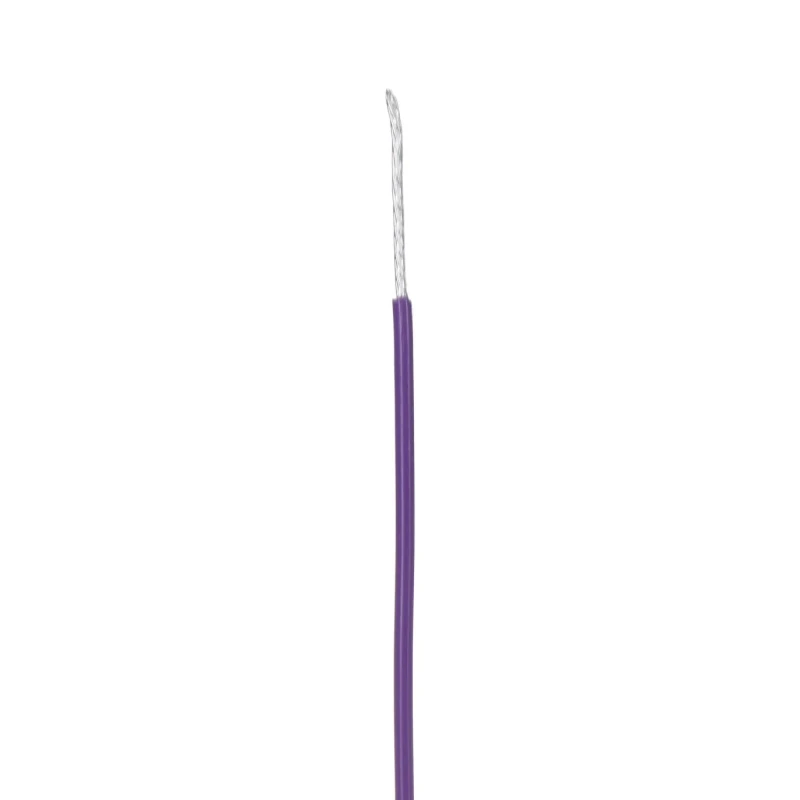 Alpha Wire PTFE Equipment Hookup Wire 22 AWG, 7 x 0.25 mm Strands, 1.27 mm Diameter, 600V, 200°C Max, Purple 5855/7 VI005
