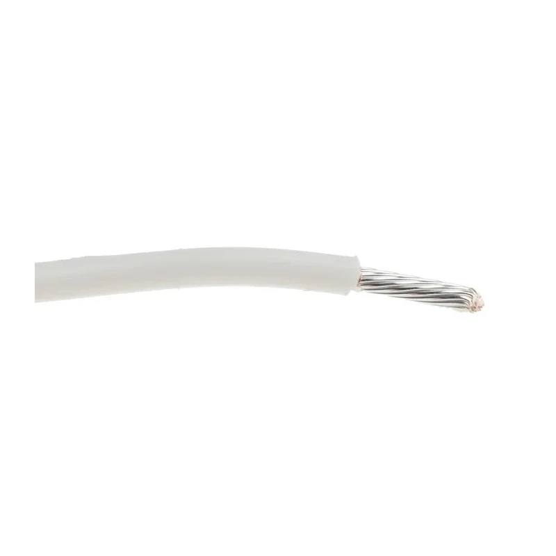 Alpha Wire Hookup Wire TEFLON Series White Hook Up Wire 18 AWG 19/0.25 mm Core Strands 30 m 600V 200°C 5857 WH005