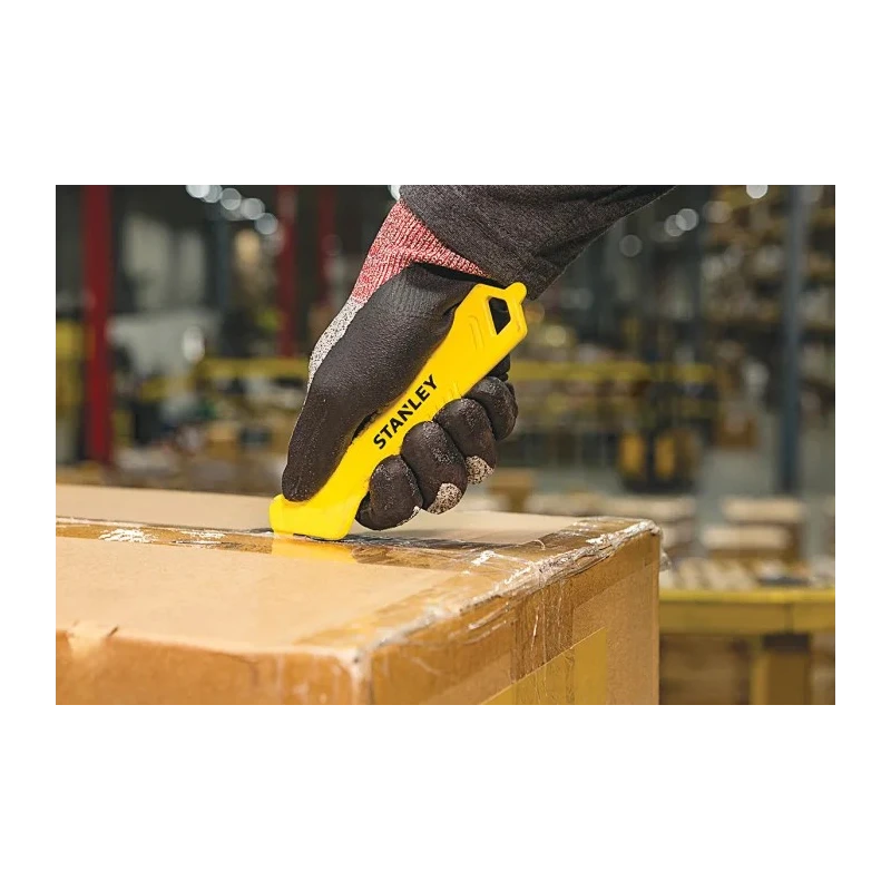 Stanley Safety Knife Strap Cutting with Straight Blade, 10 Blades, Non-Retractable STHT10355-1