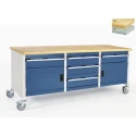 Bott Portable Steel Workbench with 300kg Maximum Load, 840 mm Height x 2 m Width x 750 mm Depth 41002133.11v