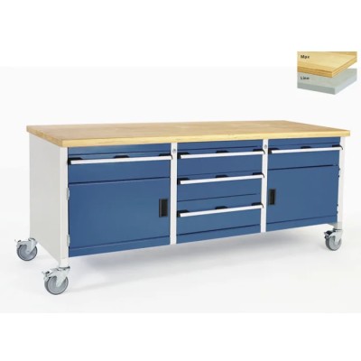 Bott Portable Steel Workbench with 300kg Maximum Load, 840 mm Height x 2 m Width x 750 mm Depth 41002133.11v