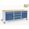 Bott Portable Steel Workbench with 300kg Maximum Load, 840 mm Height x 2 m Width x 750 mm Depth 41002133.11v