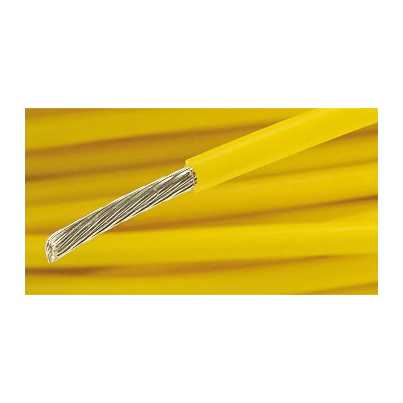 Alpha Wire PTFE Equipment Hookup Wire Yellow Jacket 16 AWG, 19 x 0.29 mm Silver Plated Copper, 600V, 30 m 5858 YL005