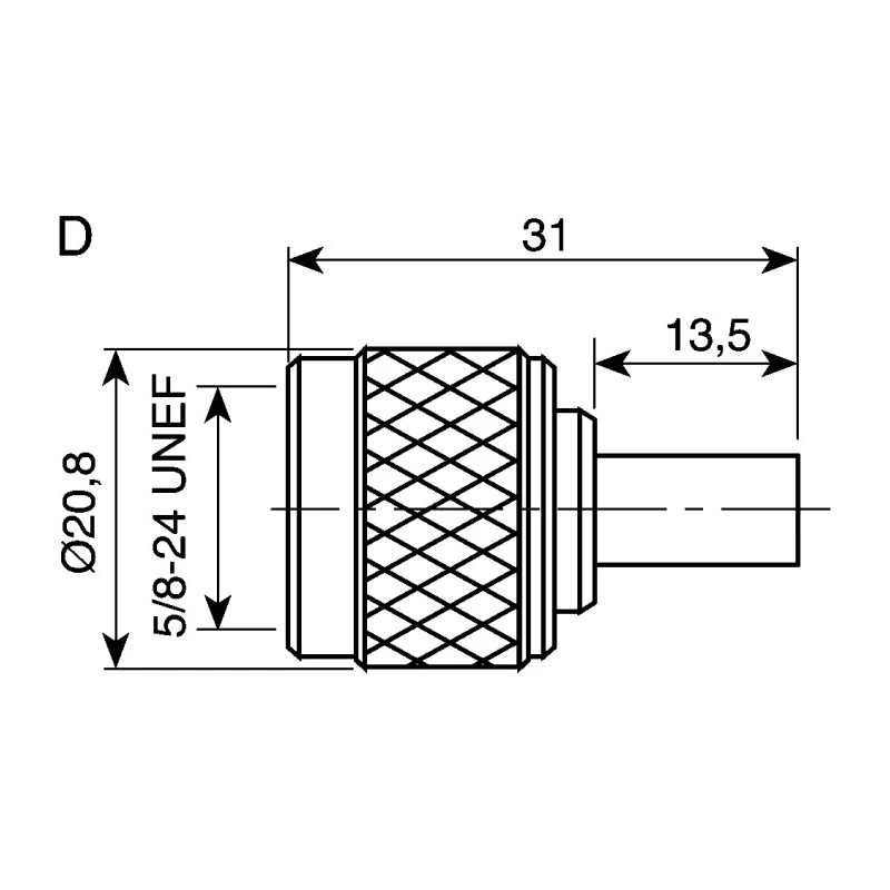 Telegartner N Series 50 Ω Coaxial Connector Cable Male N Connector, Straight Body Crimp J01020A0113