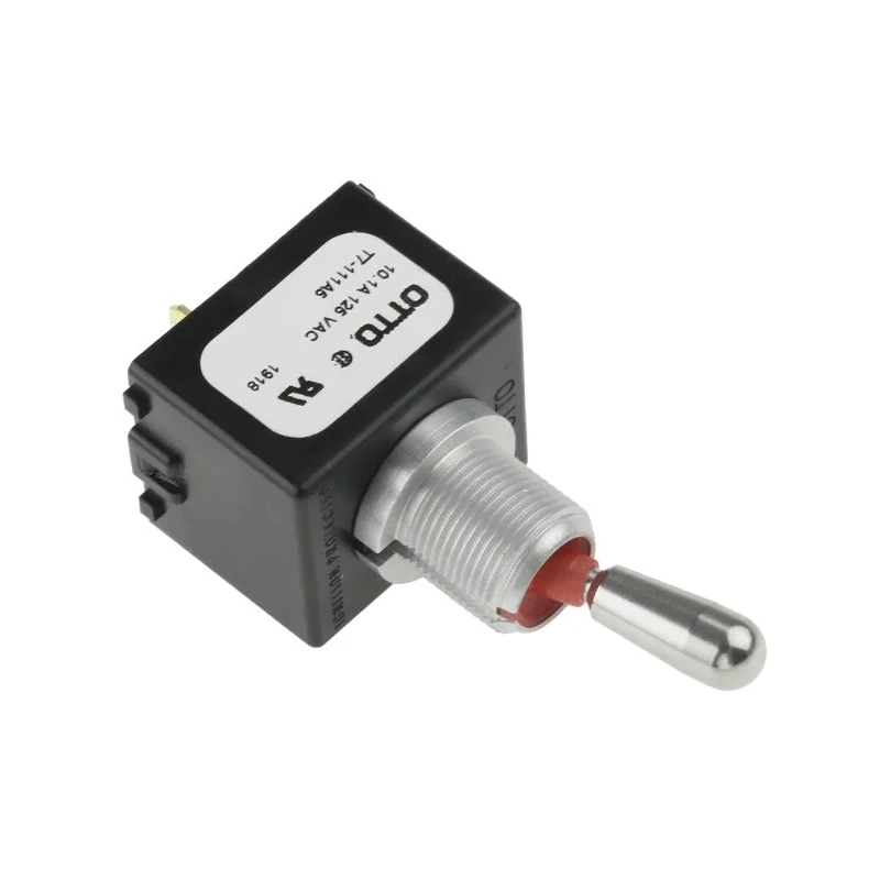 Otto Panel Mount Toggle Switch On-Off SPST Tab Terminal 28 V dc 115 V ac T7-111A5