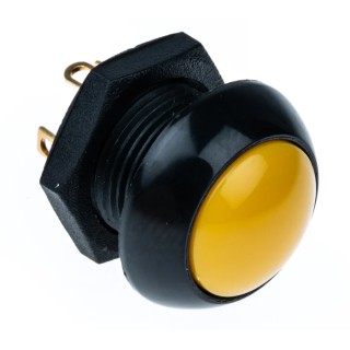 Otto P9 Series Panel Mount Momentary Push Button Switch, DPDT, Yellow LED, IP68, 28 V dc 115 V ac P9-113124