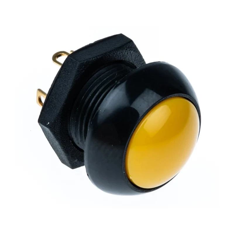 Otto P9 Series Panel Mount Momentary Push Button Switch, DPDT, Yellow LED, IP68, 28 V dc 115 V ac P9-113124