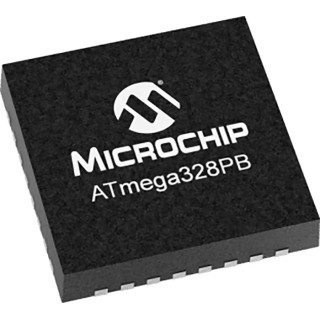 Microchip 8 bit AVR ATmega Microcontroller 32-Pin VQFN 32kB FLASH 20 MHz ATMEGA328PB-MU