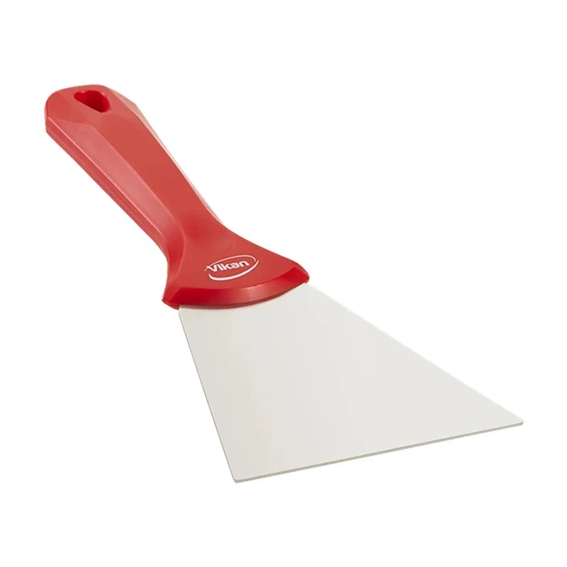 Vikan Stainless Steel Plastic Hand Scraper with Ergonomic Finger Rest 235mm Blade Width 100mm 40094