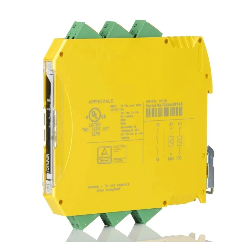Phoenix Contact PSR-mm²5 24V DC Power Safety Relay Manual Reset Method 1 Safety Contact 5A Contact Current 2702356