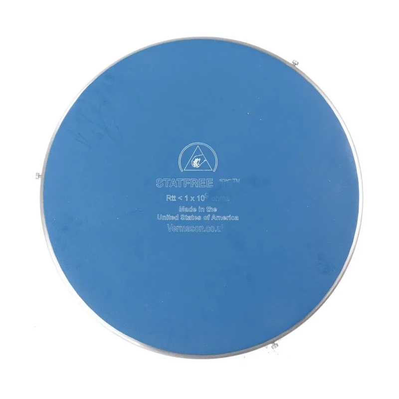 Desco Europe ESD Bench Top Turntable Stainless Steel Base with Statfree T2 Dissipative Rubber Mat Load Rating 100kg 237193