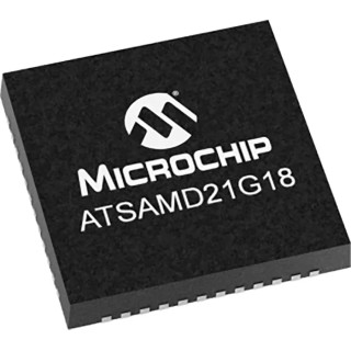 Microchip 32 bit ARM Cortex M0+ Microcontroller 48 MHz 256kB FLASH 48-Pin QFN ATSAMD21G18A-MU