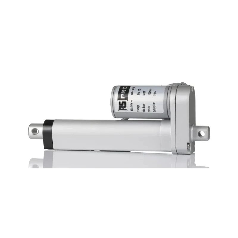 RS PRO Electrical Linear Actuator 100 mm Stroke 500N Load 24V DC DC Motor IP54 14.6mm/s Speed 177-4490