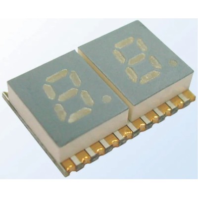 Kingbright 2-Digit 7 Segment Yellow LED Display Cathode 7.6 mm Character Height KCDC03-107