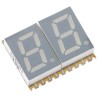 Kingbright 2-Digit 7 Segment LED Display Cathode Red 27mcd Right Side Decimal 7.6mm KCDC03-105