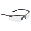 Bolle Safety CONTOUR II Safety Glasses, Anti-Mist, Scratch Resistant, Clear Polycarbonate Lens, Nylon Frame CONTPSI