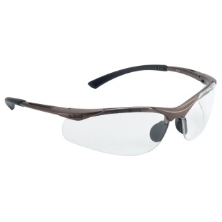 Bolle Safety CONTOUR II Safety Glasses, Anti-Mist, Scratch Resistant, Clear Polycarbonate Lens, Nylon Frame CONTPSI