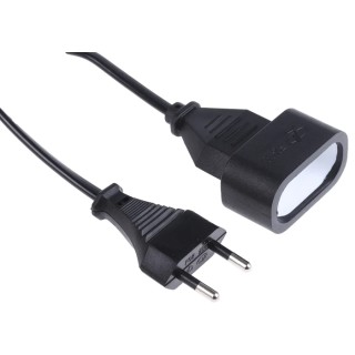 RS PRO 3 m 1 Socket European Socket Extension Lead 250V IP20 6A Polyvinyl Chloride Jacket 296-191
