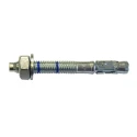 RS PRO Stainless Steel Through Bolt 10 x 75 mm Thread Size, Drill Diameter 12 mm, Bright Zinc Plated Finish 177-6975