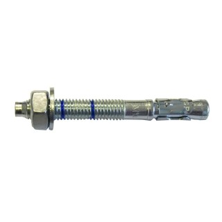 RS PRO Stainless Steel Through Bolt 10 x 75 mm Thread Size, Drill Diameter 12 mm, Bright Zinc Plated Finish 177-6975