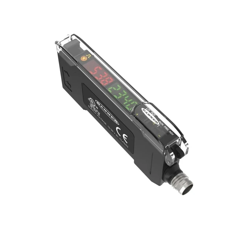 Banner Plastic Glass Fibre Amplifier 1100 mm Detection Range PNP Output 960 mW Power IP50 30V dc DF-G2-PS-Q7