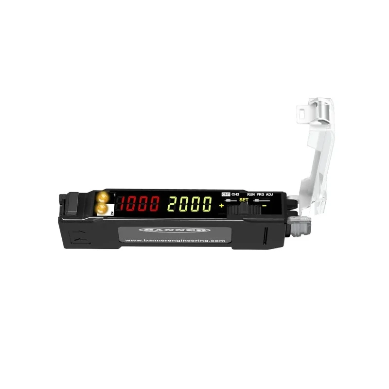 Banner Fibre Optic Glass Plastic Fibre Amplifier 3000 mm Detection Range PNP Output 840 mW Power IP50 30V dc DF-G3-PD-Q7