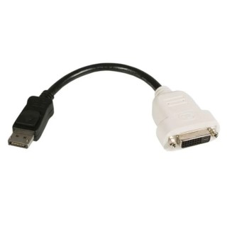 RS PRO 1 Port DisplayPort to DVI Adapter 160mm Length 1920 x 1200 Maximum Resolution DP2DVI