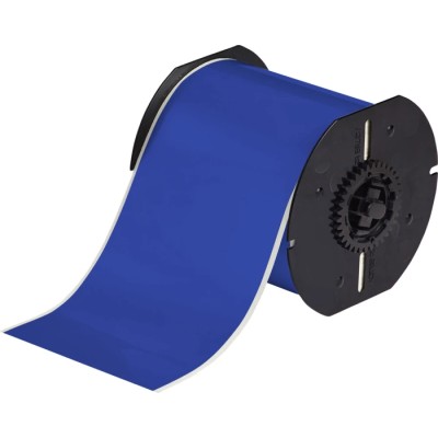 Brady Blue Blue Print Label Roll Vinyl Material, 101 mm Width, 30.5 m Length, Model B30C-4000-7569-BL