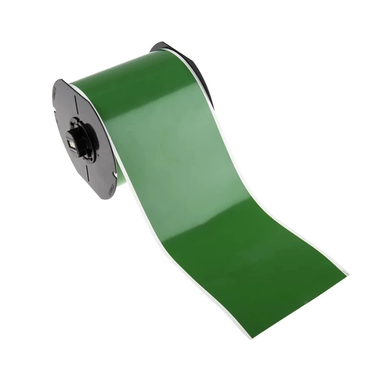 Brady Green Green Print Label Roll, Vinyl Material, 101 mm Width, 30.5 m Length B30C-4000-7569-GN