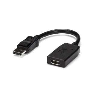 StarTech.com 1 Port DisplayPort to HDMI Adapter Black 127mm Length DP2HDMI