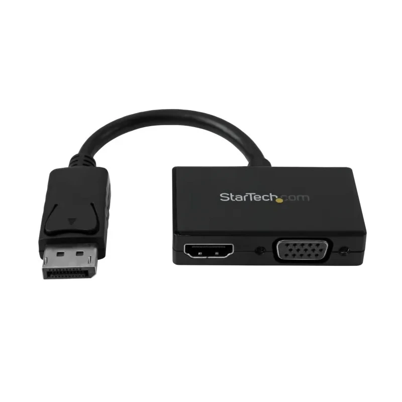 StarTech.com 2 Port DisplayPort to VGA HDMI Adapter 150 mm Cable Length 1920 x 1200 Pixel Maximum Resolution DP2HDVGA