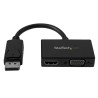 StarTech.com 2 Port DisplayPort to VGA HDMI Adapter 150 mm Cable Length 1920 x 1200 Pixel Maximum Resolution DP2HDVGA