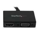 StarTech.com 2 Port DisplayPort to VGA HDMI Adapter 150 mm Cable Length 1920 x 1200 Pixel Maximum Resolution DP2HDVGA