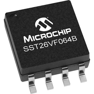 Microchip Split Gate 64 MB SPI Flash Memory 8-Pin SOIJ, SST26VF064BT-104I/SM
