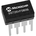 Microchip Split Gate 8 MB Serial-SPI Flash Memory 8-Pin SOIC SST25VF080B-50-4I-S2AE