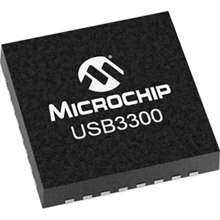 Microchip USB Transceiver 3-Channel 3.3V UTMI + ULPI OTG USB 2.0 32-Pin QFN USB3300-EZK-TR
