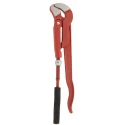 Ega-Master Pipe Wrench 25.4 mm Jaw Capacity, 330 mm Overall Length, Metal Handle, Chrome Vanadium Steel, VDE 1000V 61011