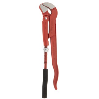 Ega-Master Pipe Wrench 25.4 mm Jaw Capacity, 330 mm Overall Length, Metal Handle, Chrome Vanadium Steel, VDE 1000V 61011